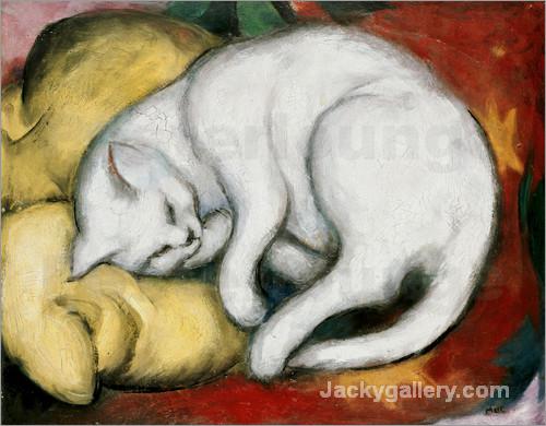 The white cat by Franz Marc paintings reproduction